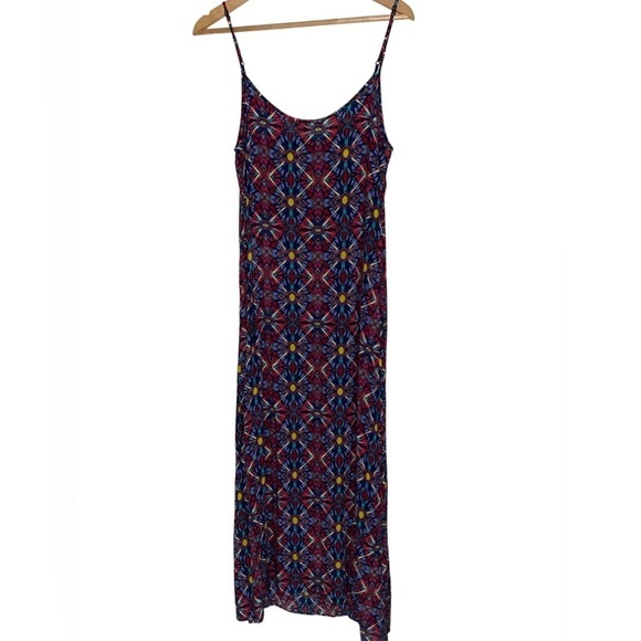 TYSA Long Perfect Adjustable Strap Rayon Maxi Dress in Bold Geometric Print - S - Picture 2 of 7
